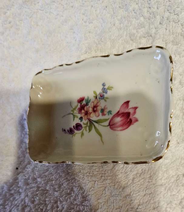 Small Floral Butter Dish
