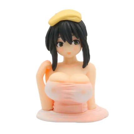 Kawaii Anime Girl Figure for Car with Shaking Breasts Blue/Pink/Black x 11 figures