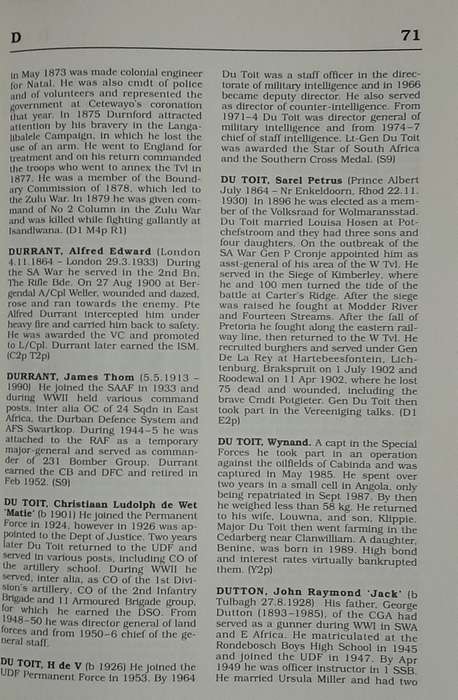 South African Military - Who's Who by Ian Uys