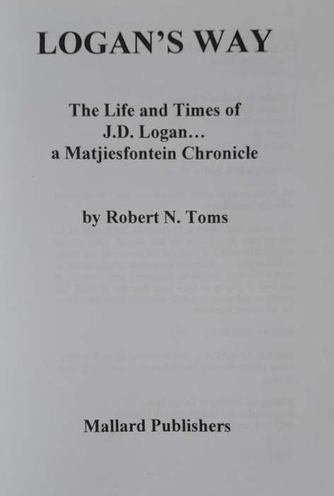 Logan's Way - a Matjiesfontein Chronicle