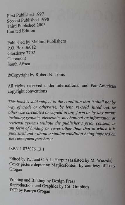 Logan's Way - a Matjiesfontein Chronicle