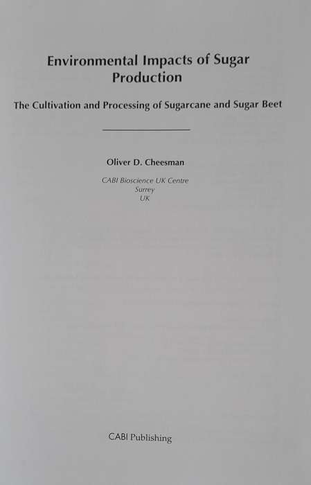 Environmental Impacts of Sugar Production