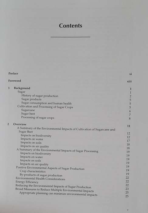Environmental Impacts of Sugar Production