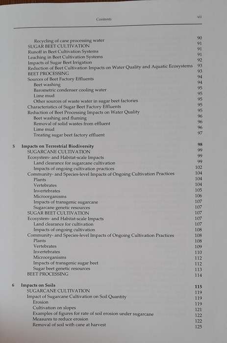 Environmental Impacts of Sugar Production