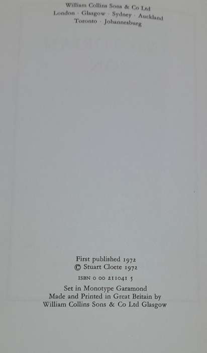 Stuart Cloete - set of 3 books