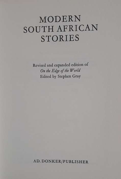Modern South African Stories