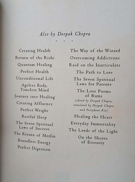 Deepak Chopra - set of 4 books