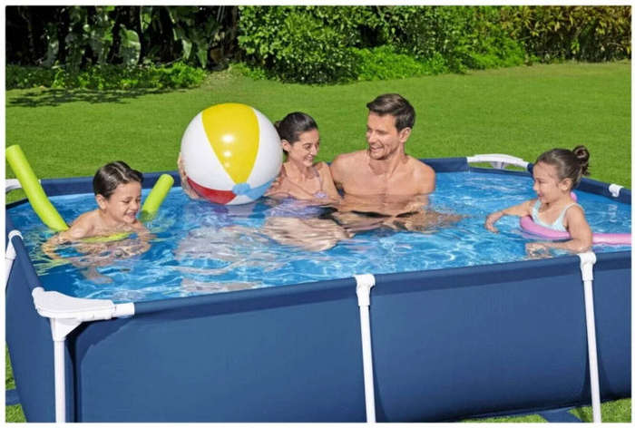 Rectangular Frame Swimming Pool  Durable, Easy to Assemble, Perfect for Summer Fun