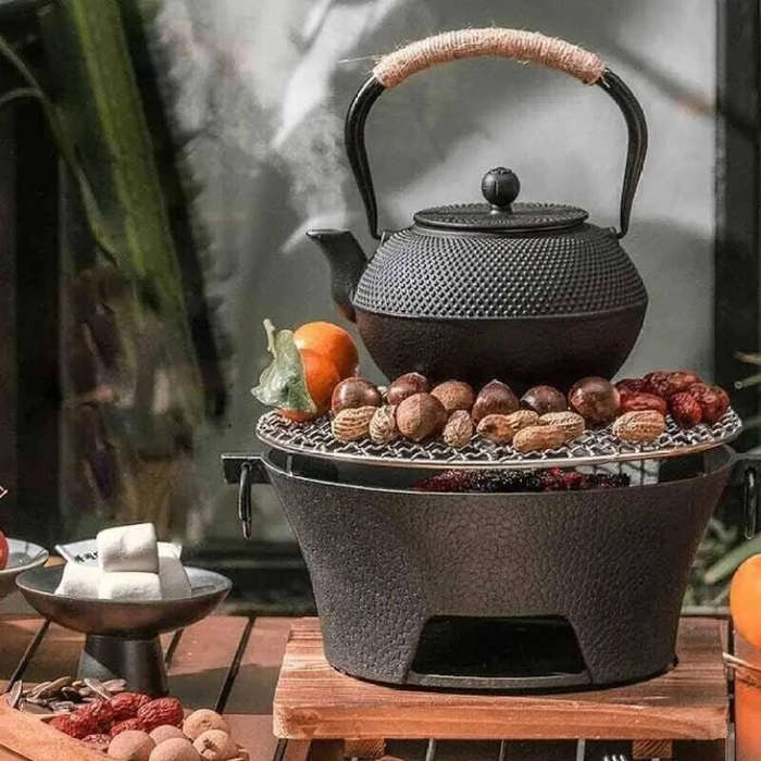 Compact Tabletop Charcoal Braai & Grill  Portable, Solid Fuel, Perfect for Patios & Load Shedding