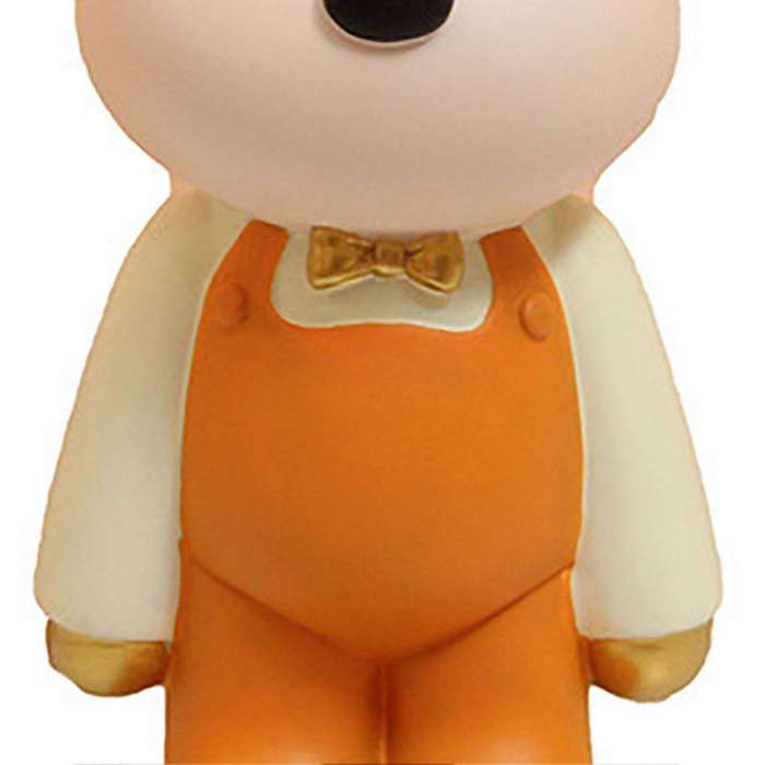 Modern Polyresin Bear Figurine - Cartoon Style with Overalls, Cute & Quirky Home Decor