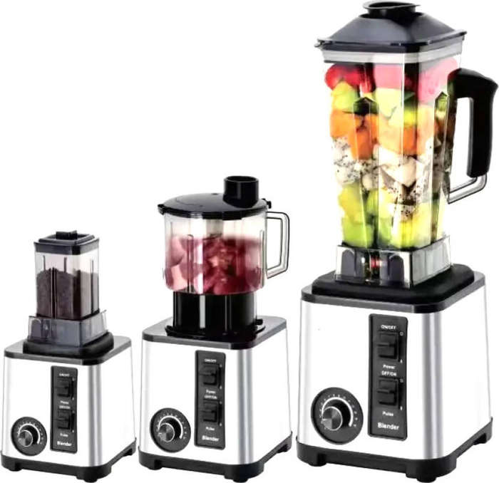 LumaBella 600W 3-in-1 Multi-Functional Blender and Juicer  with Grinder and Chopper, for All Your K