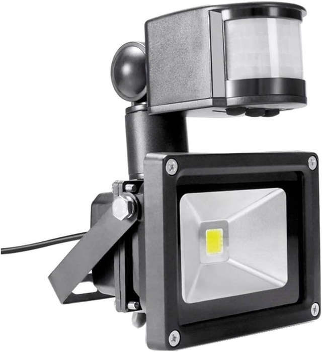 Waterproof 30W LED Floodlight with Motion Sensor  Adjustable, Outdoor Security Light