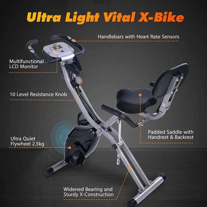 Indoor Cycling Exercise Bike - Stationary Fitness Bike with Shock Absorption System