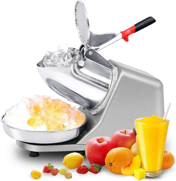 Electric Ice Crusher,110V Electric Ice Machine with Dual Blades,Bowl and Cover 300W Electric