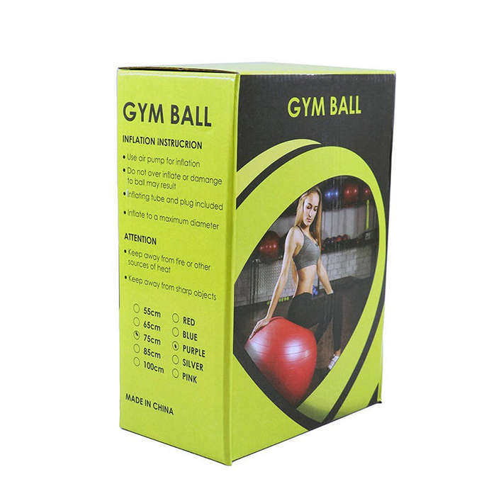 Anti-Burst Exercise Ball -  Yoga & Pilates Ball, Soft Gymnastics Ball for Core & Stability, with