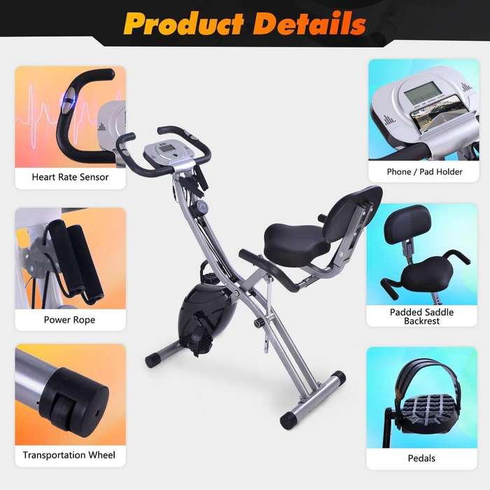 Indoor Cycling Exercise Bike - Stationary Fitness Bike with Shock Absorption System
