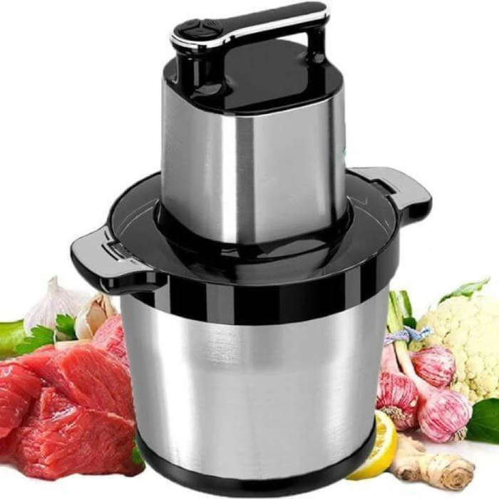 8L Stainless Steel Electric Chopper & Grinder  High Capacity, Powerful, for Home and Commercial Use