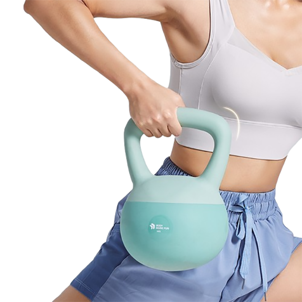 10kg Fitness Kettlebell  Blue Coated Weight for Home Workouts