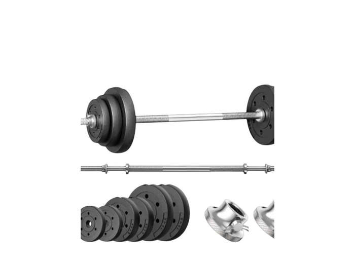 50kg Barbell and Dumbbell Weight Set - Home Gym Strength Training Kit