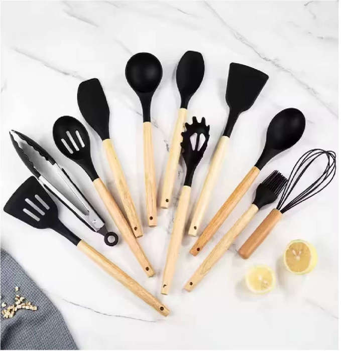 Knife & Utensil Set  13-Piece, Non-Stick, Silicone & Stainless Steel, with Block