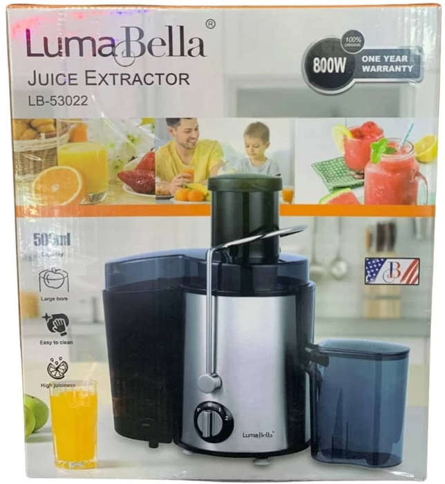 Luma Bella LB-53022 800W Electric Juicer - Fruit & Vegetable Extractor
