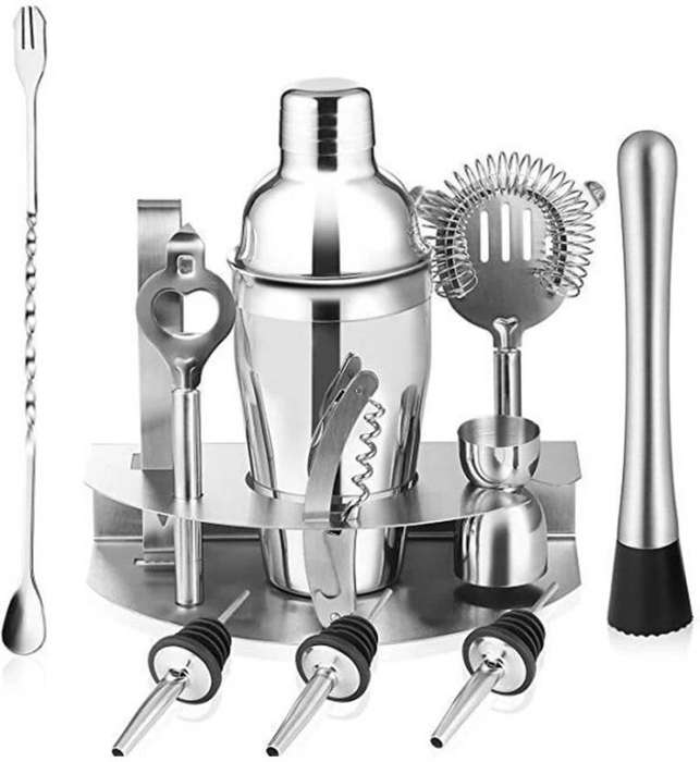 Professional 12-Piece Cocktail Shaker Set  750ml Stainless Steel Home Bar Kit