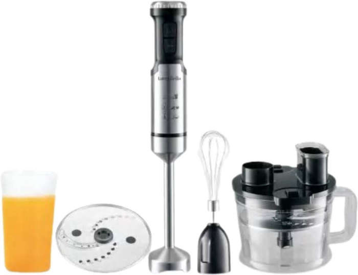 600W 4-in-1 Multi-Function Hand Blender Set  Immersion Blender, Whisk, Chopper & Slicer