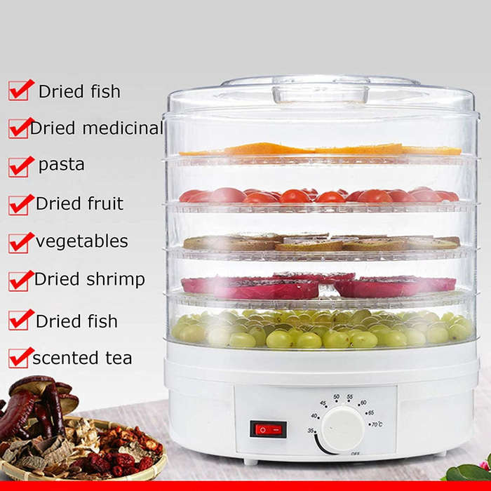 5 Stackable Trays Automatic Food Preserving Dehydrator Machine