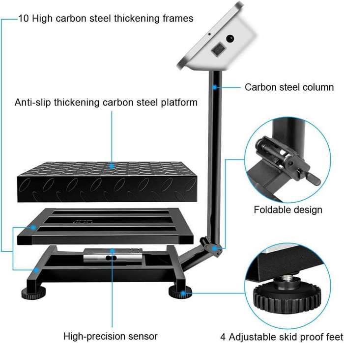 150kg Heavy Duty Platform Foldable Digital Scale