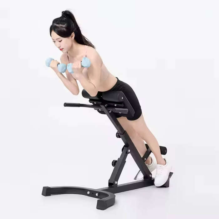 Adjustable Hyperextension Roman Chair - Back Extension & Core Workout Bench