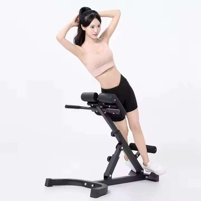 Adjustable Hyperextension Roman Chair - Back Extension & Core Workout Bench