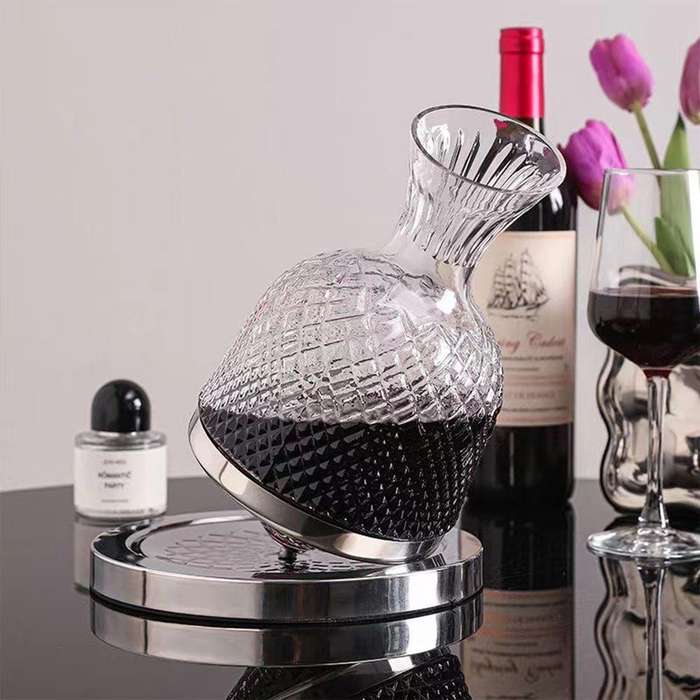 1500ML Crystal Glass 360 Rotation Decanter Wine Carafe Aerator