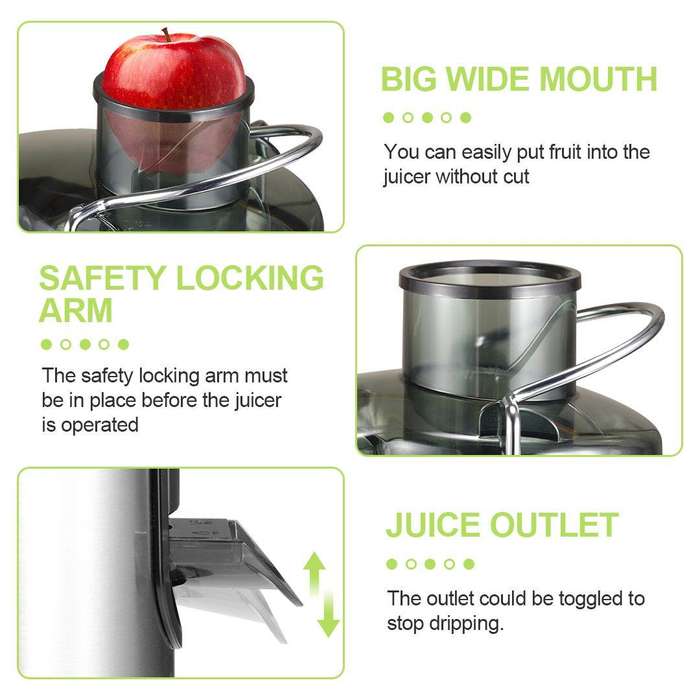 Juice Maker 2 Speed - 800W Fruit & Vegetable Juicer