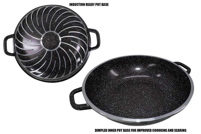 10 Pcs Die Cast Aluminum Granite Non Stick Cookware Set & 3 Utensils