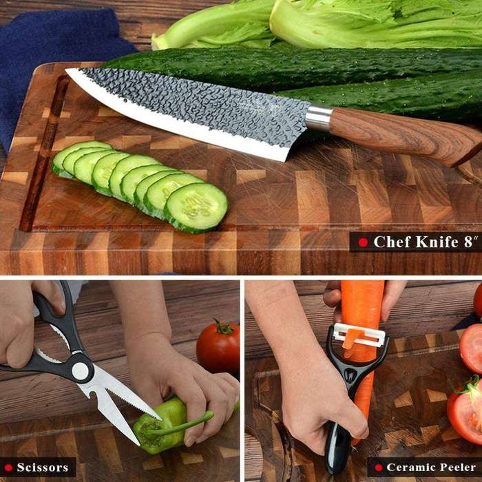 Kitchen Cooking Novelty Professional Chef Quality Knife Set of 7