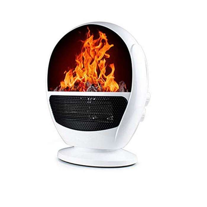Portable Electric Flame Heater 3D Simulation Flame Fan Heater Warm Air