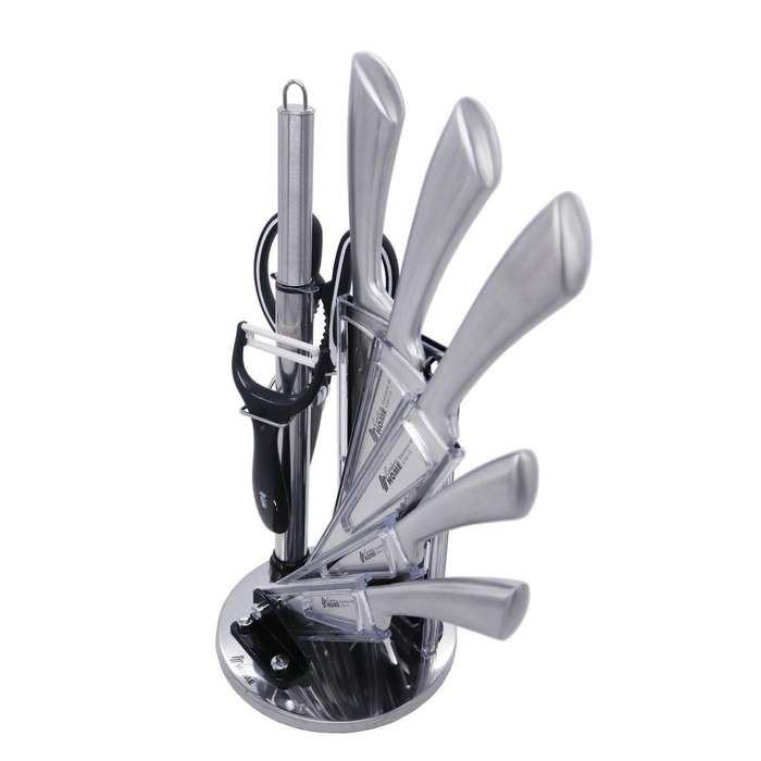9 Piece Knives Sets with Acrylic Knives Stands