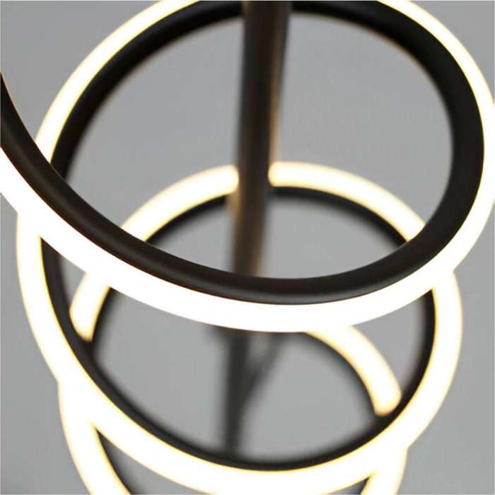 21W LED Spiral Floor Lamp  Modern, Non-Adjustable Standing Light for Living Room & Bedroom