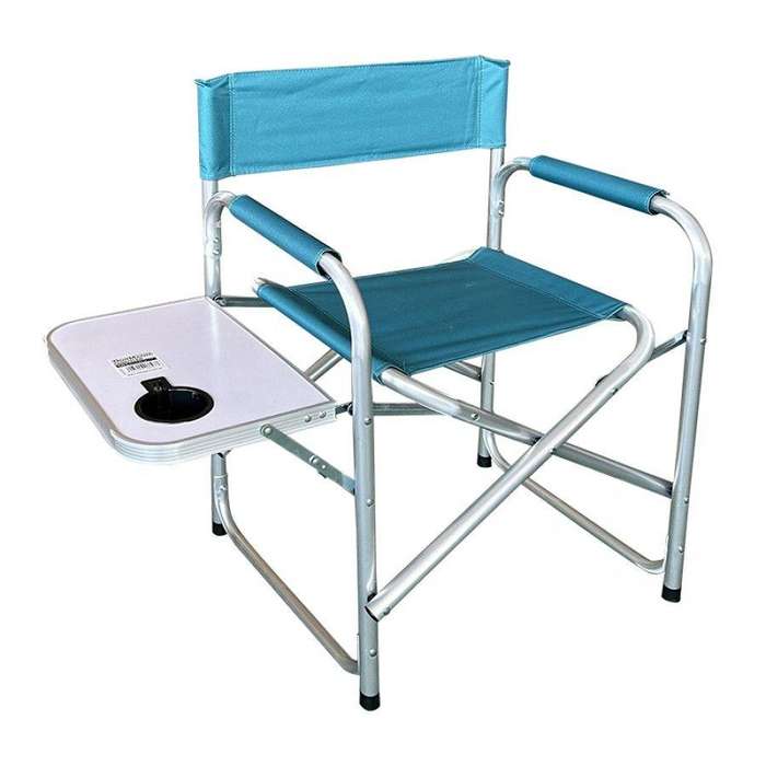 Aluminium Folding Director's Chair with Side Table
