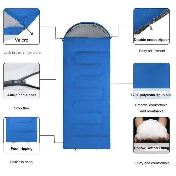 Lightweight Waterproof Camping Sleeping Bag - Warm & Compact for Hiking & Outdoors