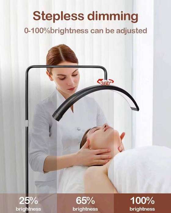Modern Adjustable Arc Floor Lamp  Dimmable LED, Half-Moon Design, and Stable Base