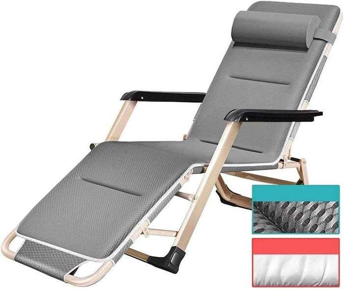 Adjustable Reclining Sun Lounger  Padded, Portable, Ergonomic Outdoor & Terrace Lounger