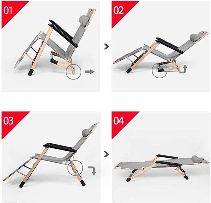 Adjustable Reclining Sun Lounger  Padded, Portable, Ergonomic Outdoor & Terrace Lounger
