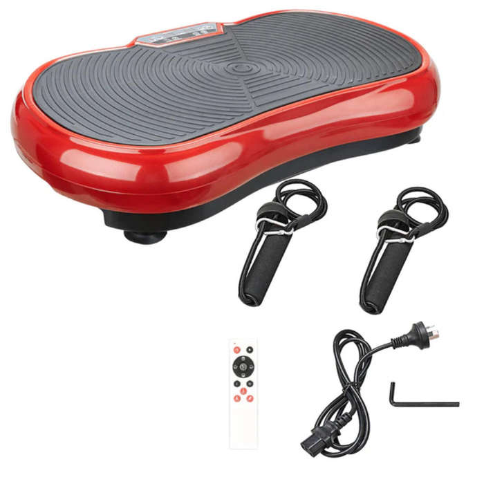 Compact Home Vibration Platform with Remote - Quick Workouts, Anytime, Anywhere - Red