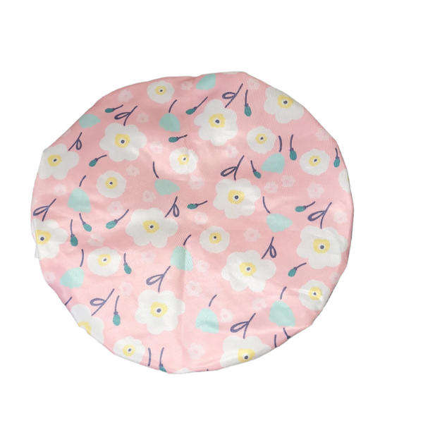 Pink Floral Bath Shower Cap