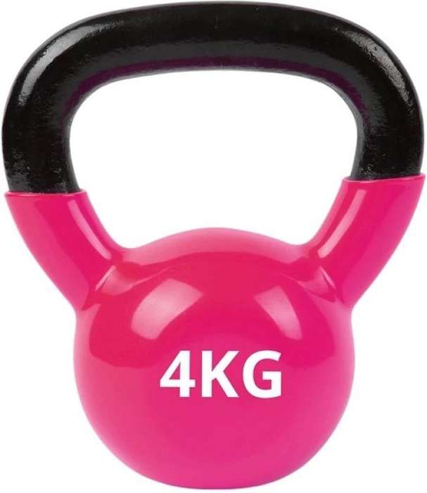 4KGFixed Weight Vinyl Dipped Kettlebell  Available in 4kg, 6kg, & 10kg for Home Workouts