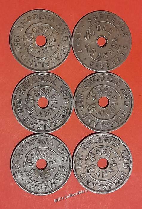 Rhodesia Pennies . 1 bid Takes All.