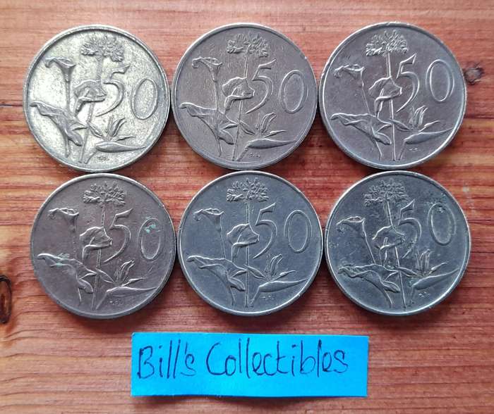 South African 2nd Decimal 50cent Coin Lot.
