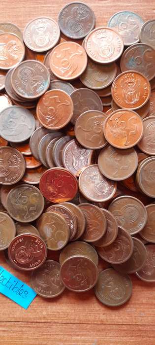 100 South African 3rd Decimal 5cent Coins . 1 bid Takes All.