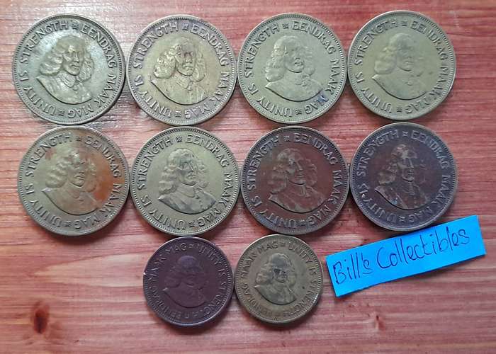 South African 1st Decimal 1cent and 1/2cent Coins.